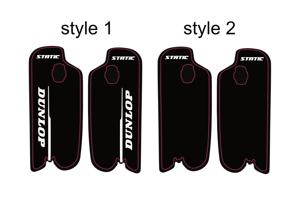 FAST-ACE fork guard decals (Chrome Glitter)