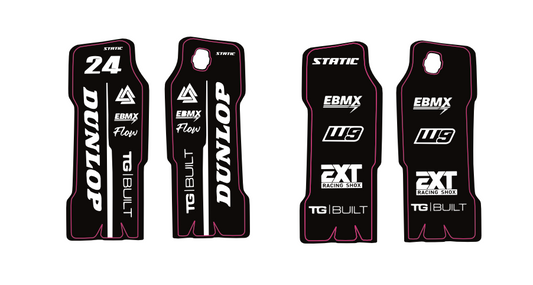 KKE fork guard decals (Chrome glitter)