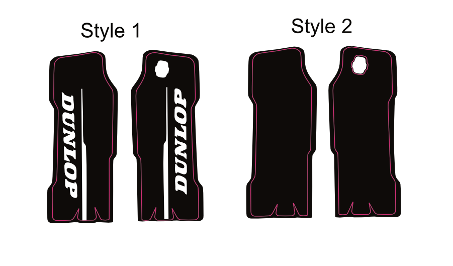 KKE fork guard decals (Chrome glitter)