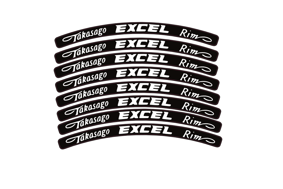Excell rim stickers (Chrome glitter)