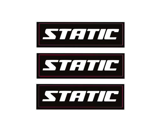Static 3x sticker pack (Chrome glitter)