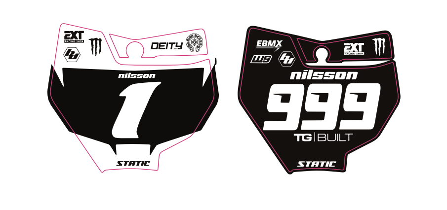 KX 85 front plate decal (Chrome glitter)