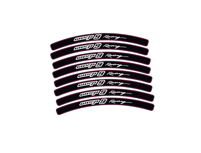 Warp 9 Rim stickers (Chrome Glitter)