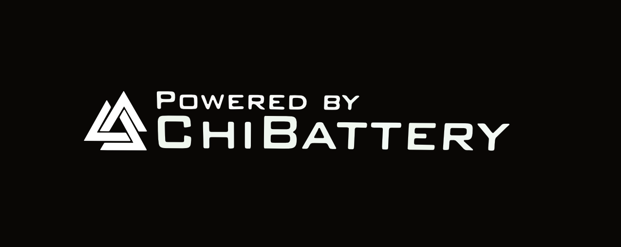 Powered by chi battery sticker (chrome or white)