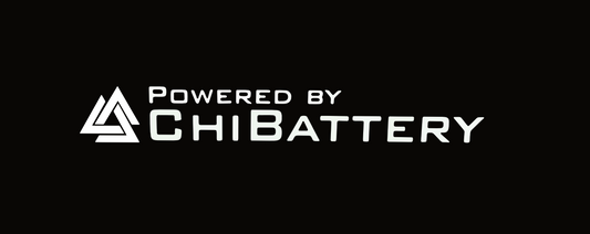 Powered by chi battery sticker (chrome or white)